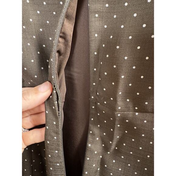 Alexis Brown Polka Dot Dress Retail $395 Old Money Preppy Luxury Designer Twee L - Picture 8 of 10